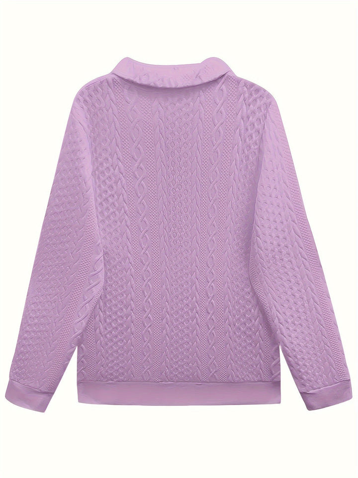 Diana | Chic Long Sleeve Zip Sweater