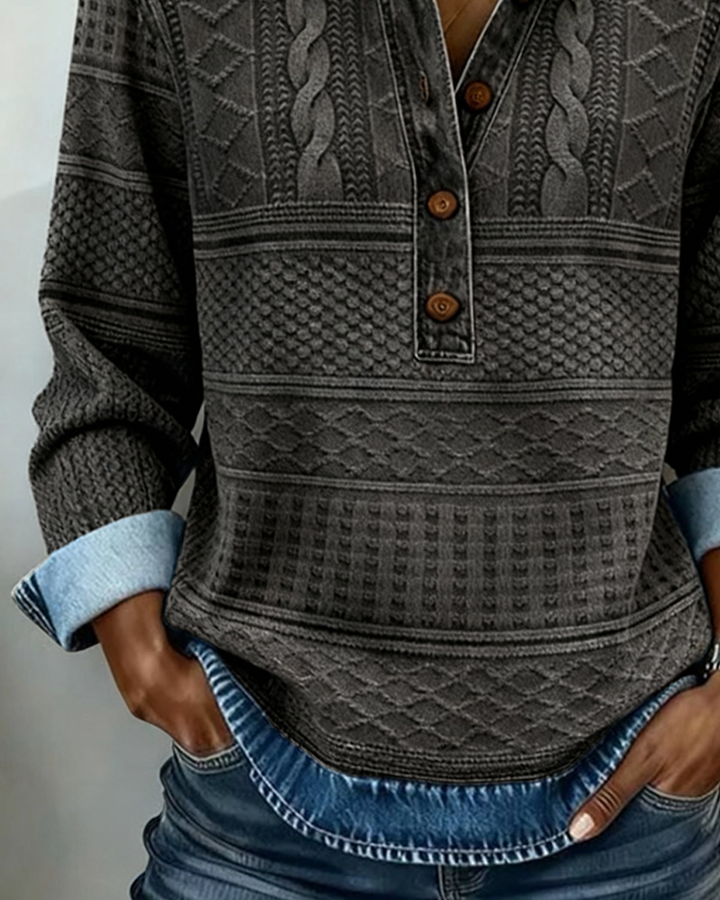Sandra | Premium Half-Button Sweater