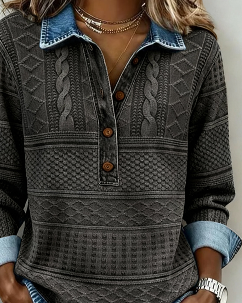 Sandra | Premium Half-Button Sweater