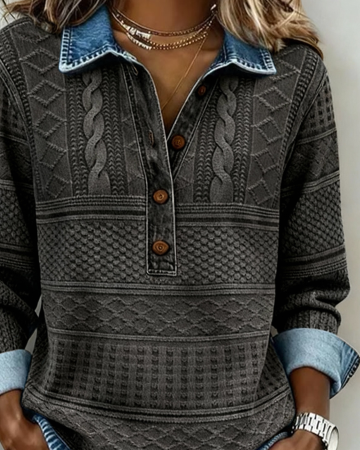 Sandra | Premium Half-Button Sweater