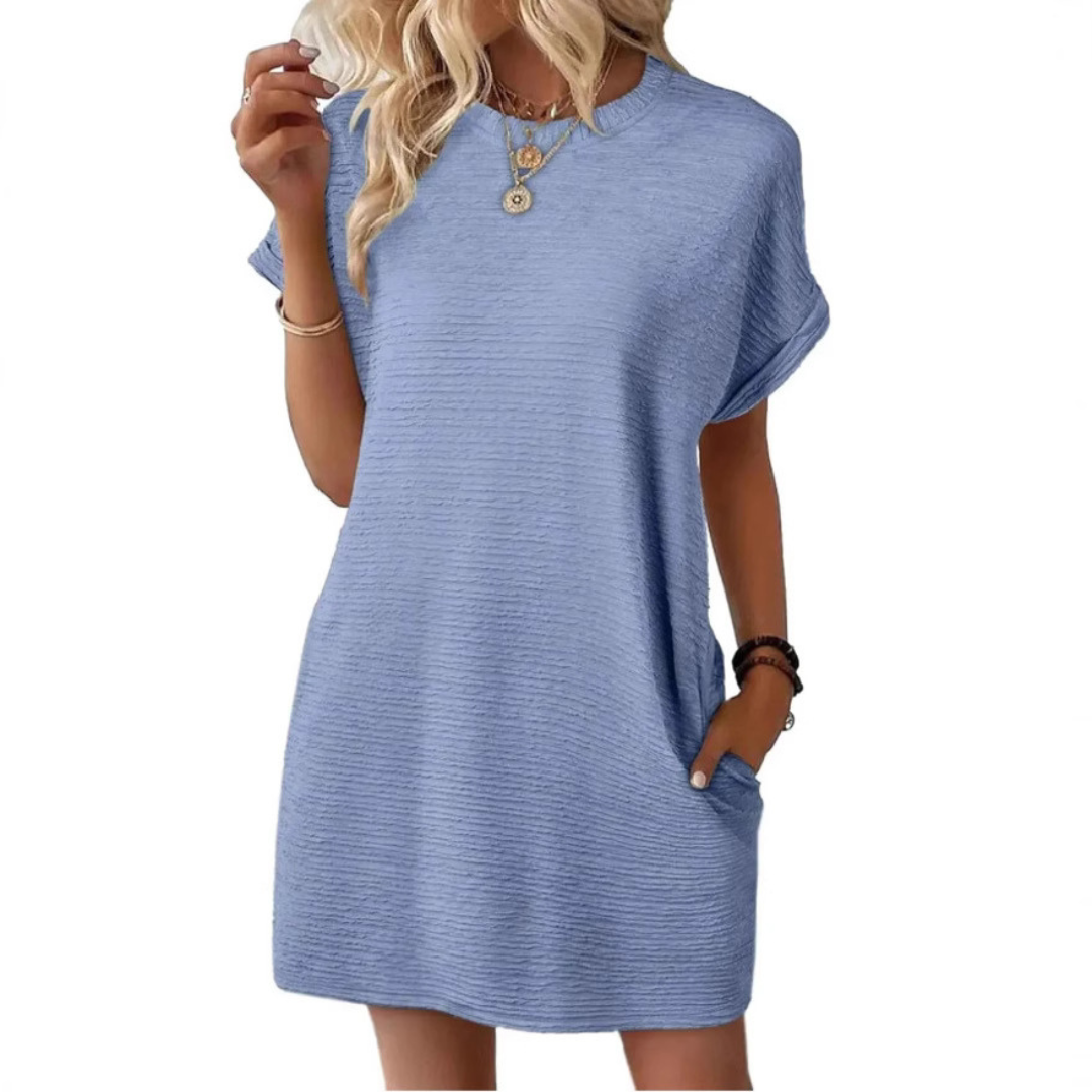 Thea | Casual Minimalist Round Neck Summer Dress