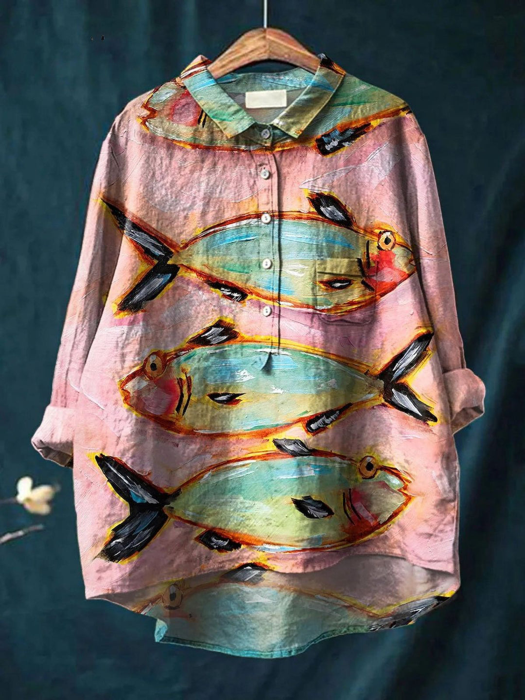 Justine | Colourful Spring Floral Casual Women's Shirt