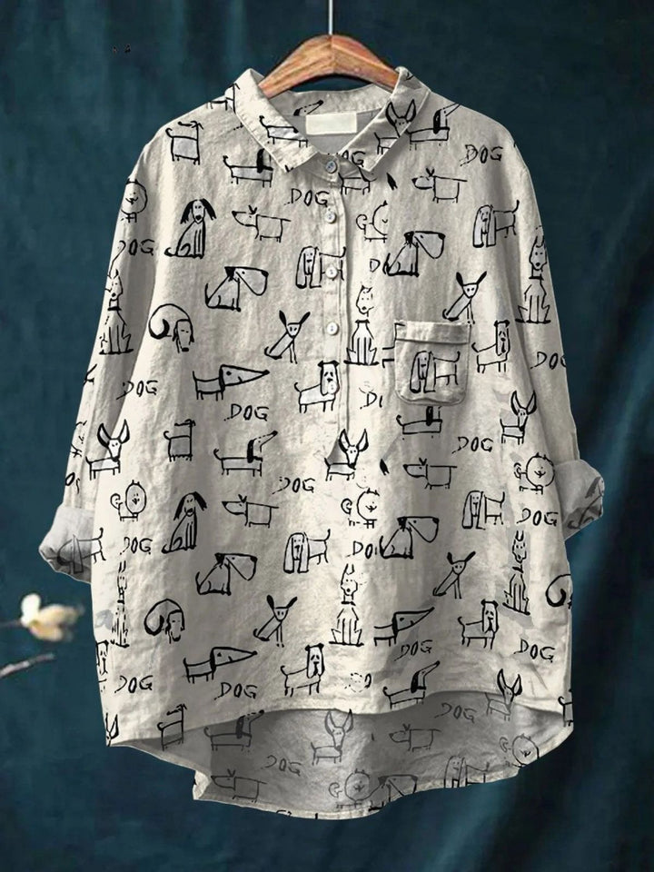 Justine | Colourful Spring Floral Casual Women's Shirt