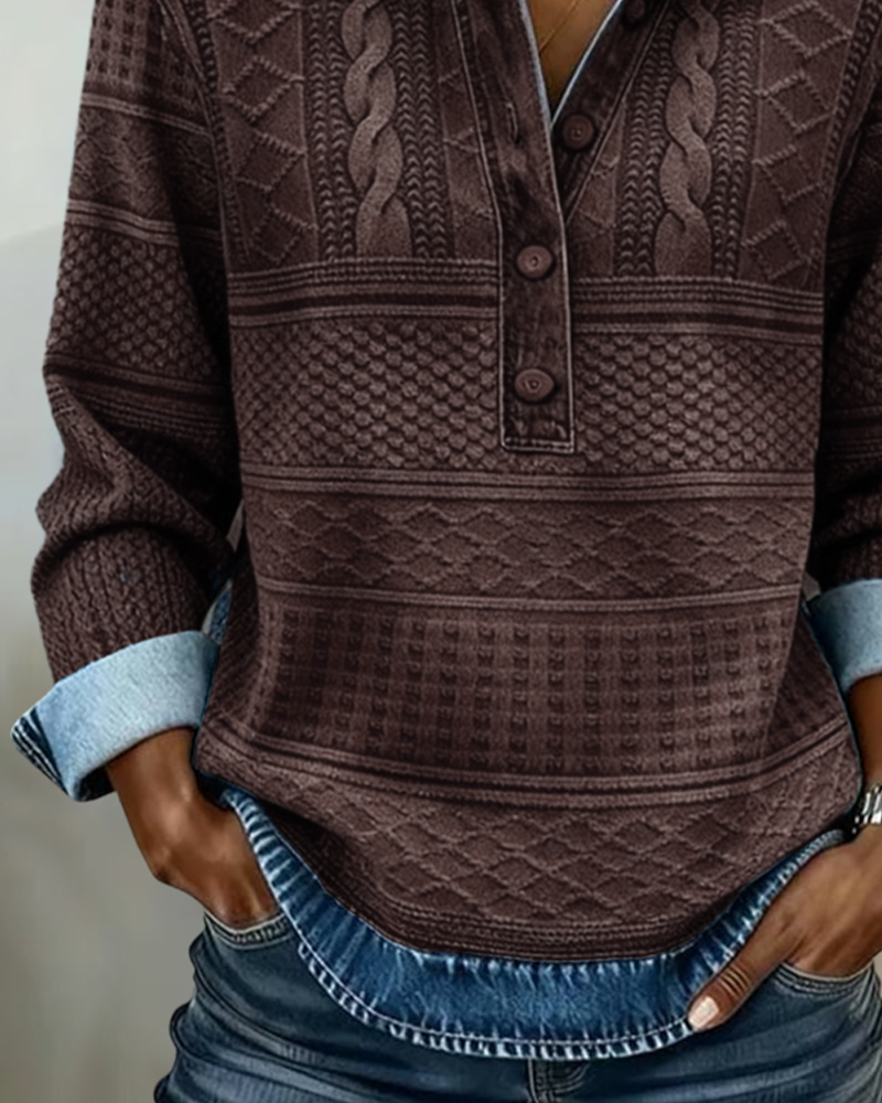 Sandra | Premium Half-Button Sweater