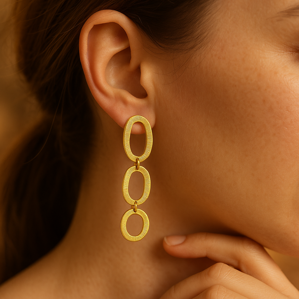 Thalassa | Elegant Gold Drop Earrings