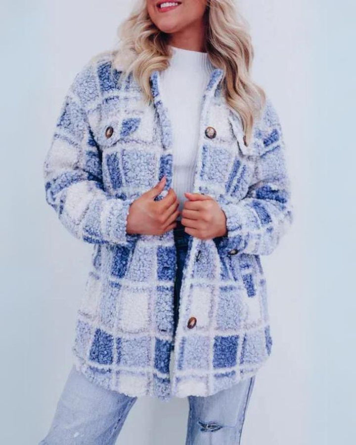 Rosie | Casual Outdoor Plaid Fleece Jacket