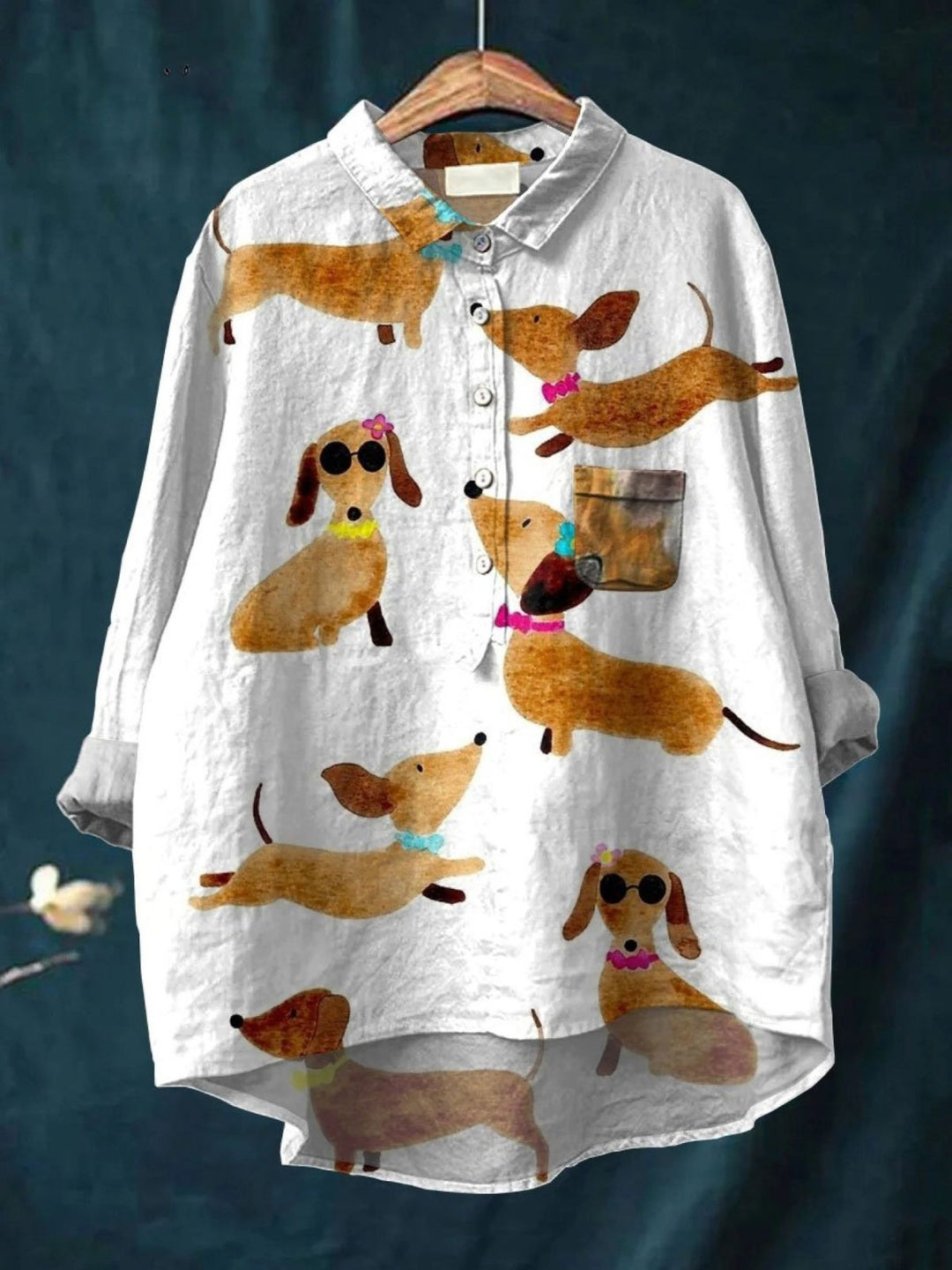Justine | Colourful Spring Floral Casual Women's Shirt