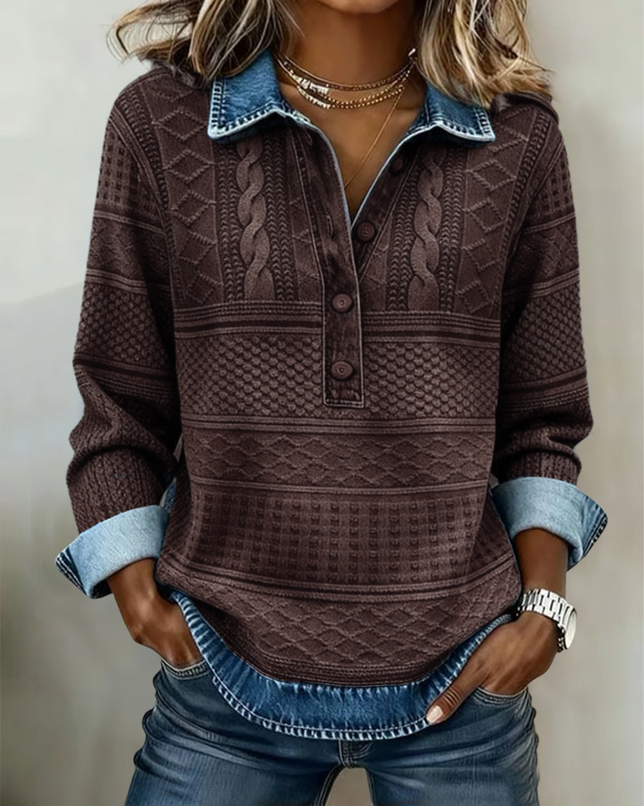 Sandra | Premium Half-Button Sweater