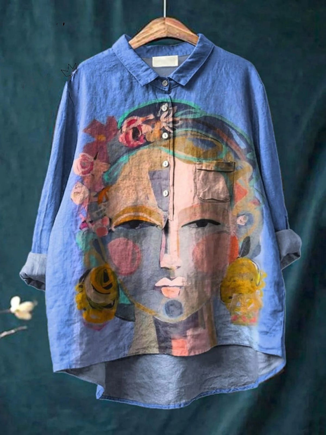 Justine | Colourful Spring Floral Casual Women's Shirt