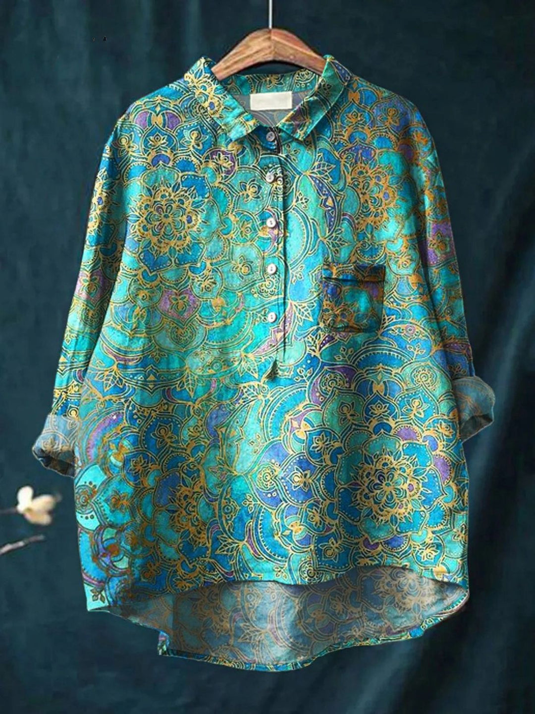 Justine | Colourful Spring Floral Casual Women's Shirt