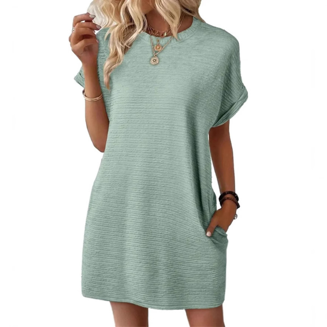 Thea | Casual Minimalist Round Neck Summer Dress