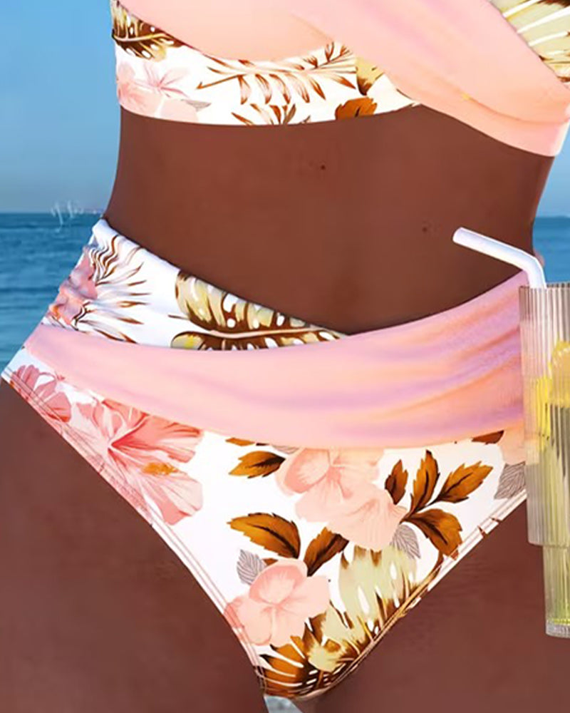 Lorna | Floral Contrast Bikini Set