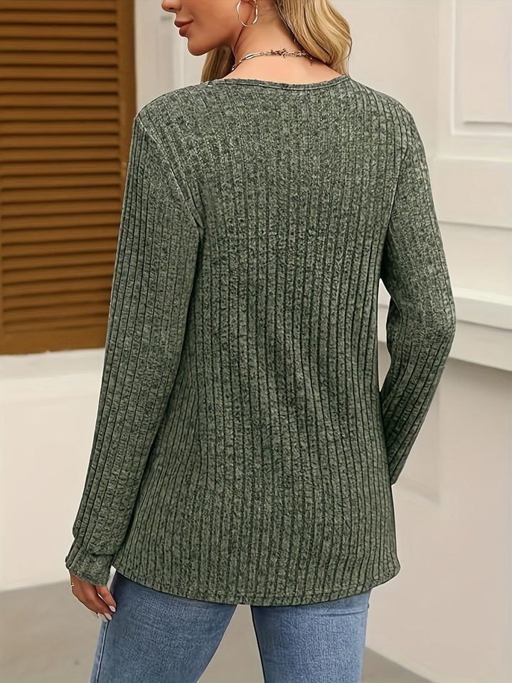 Carol | Elegant Fitted Button Knit Sweater