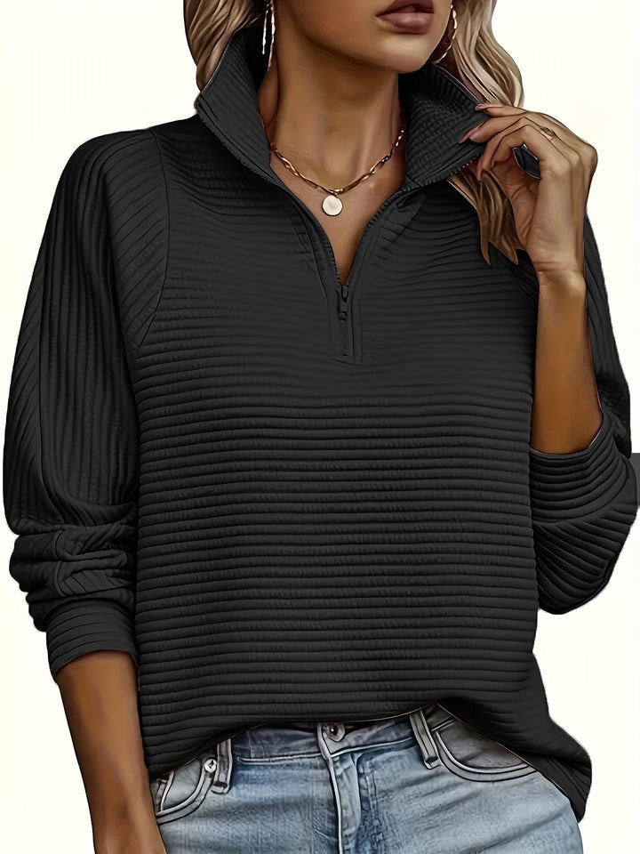 Hina | Elegant Half-Zip Knit Sweater