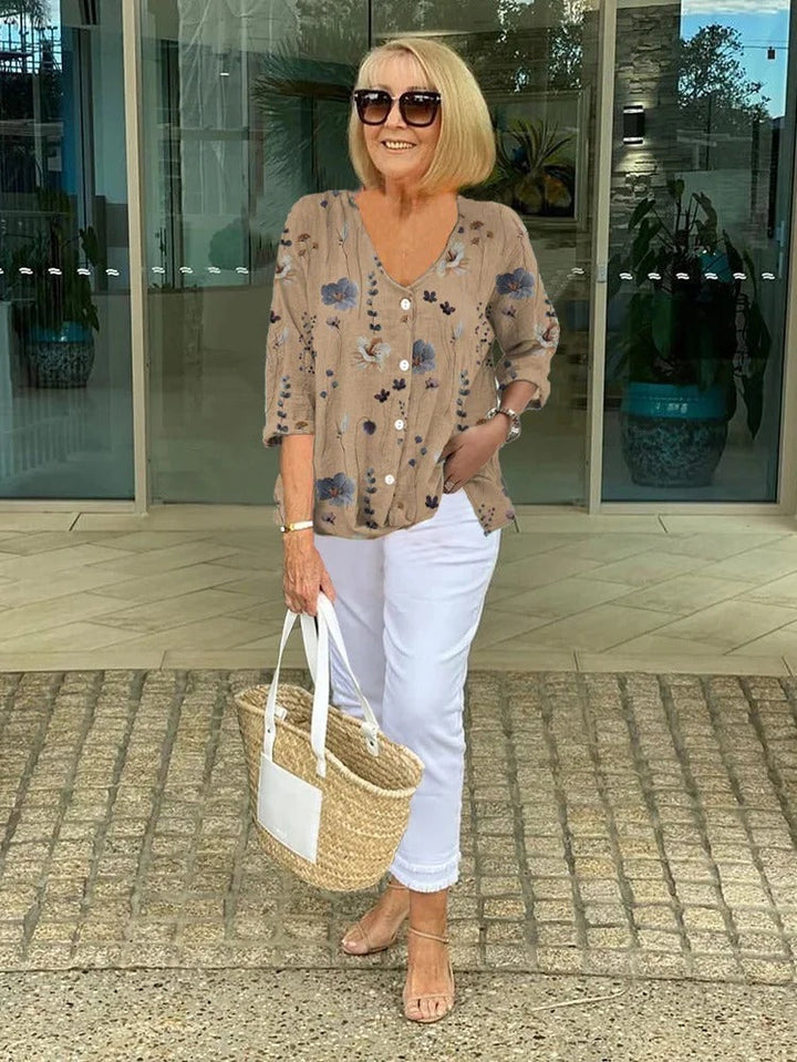 Cena | Elegant Flower Blouse