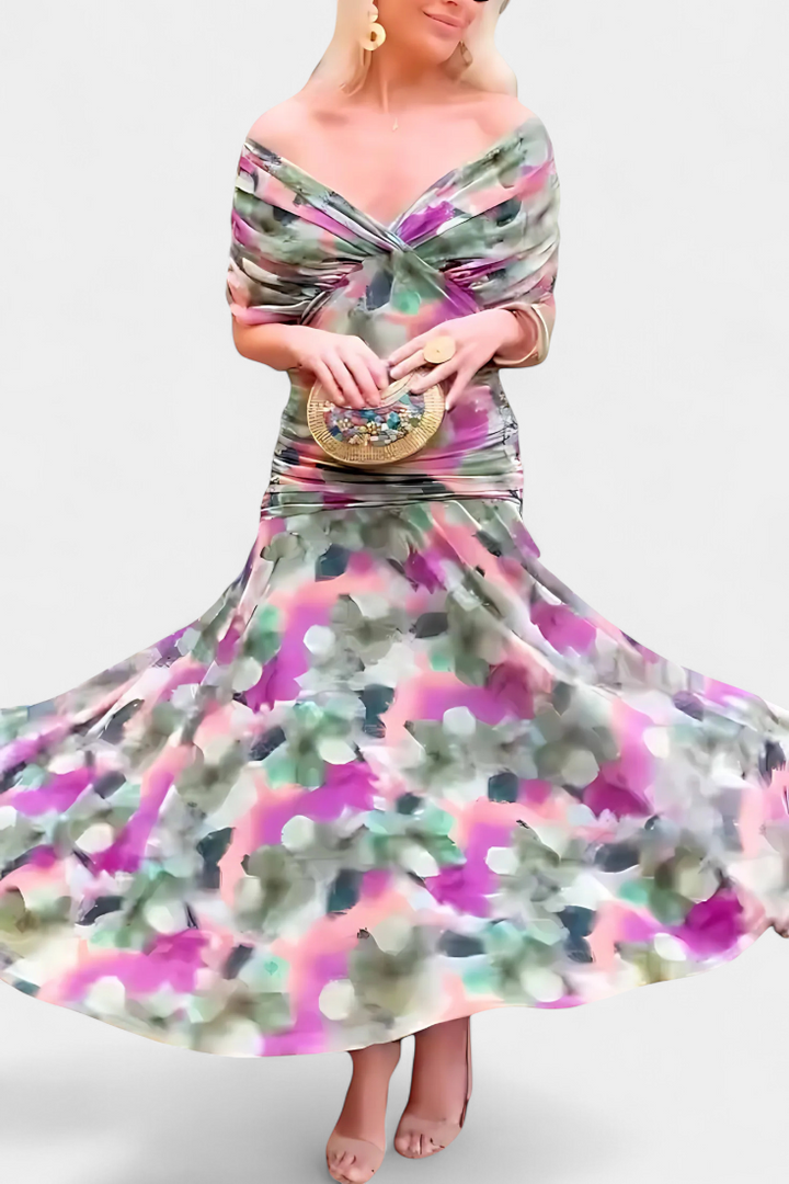 Dina | Long V-Neck Dress