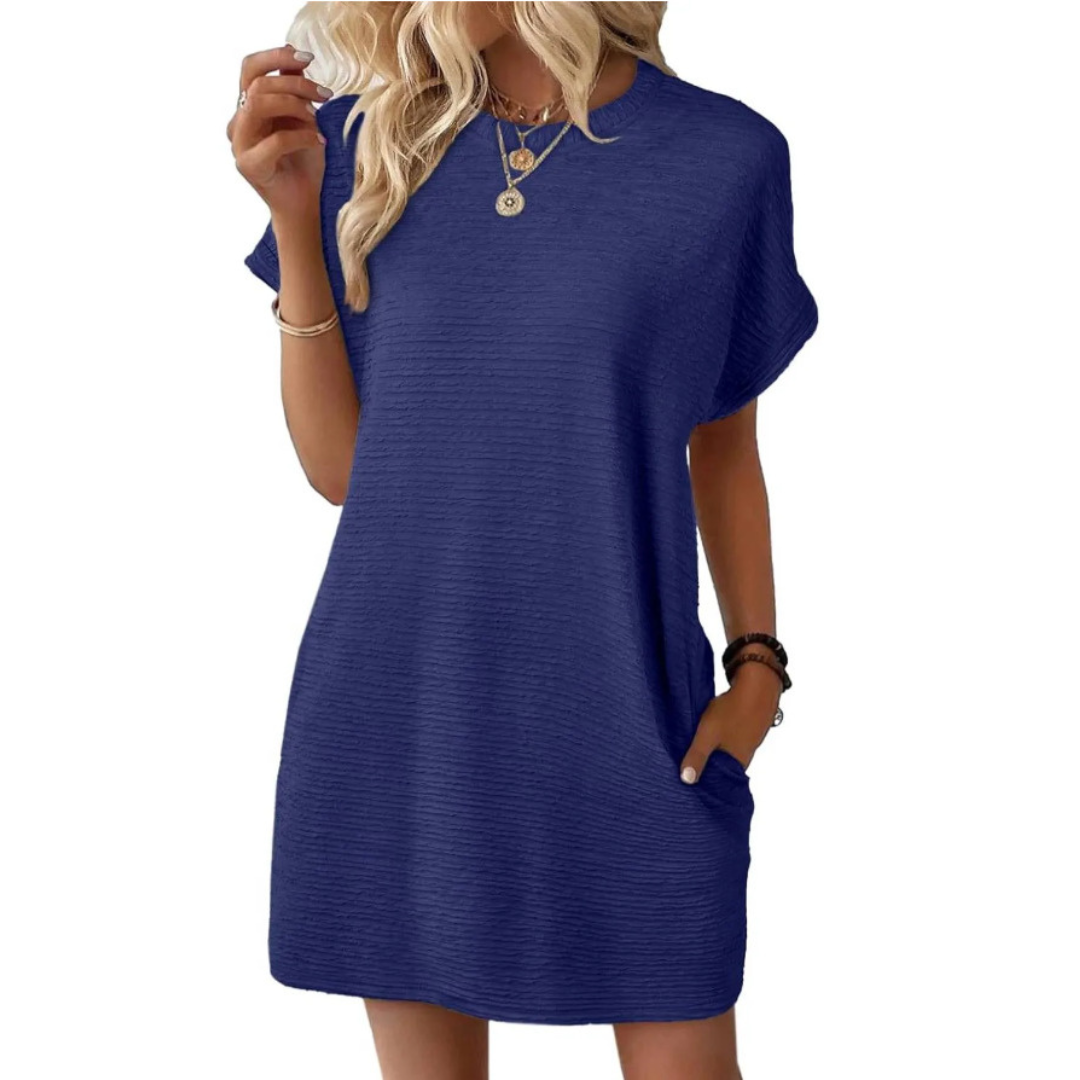 Thea | Casual Minimalist Round Neck Summer Dress