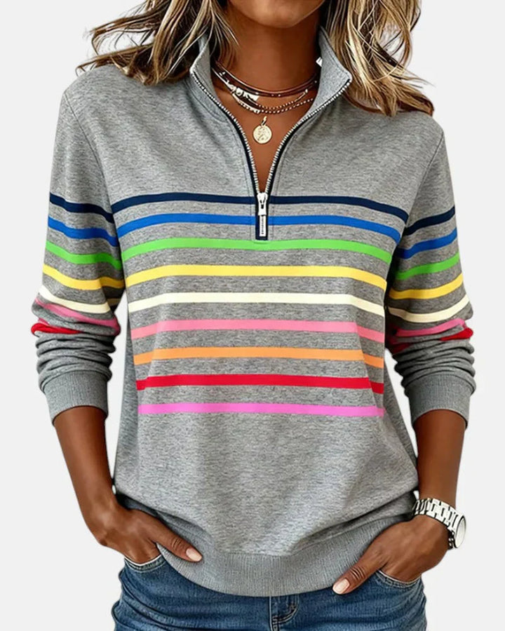 Amani | Casual Colourful Half Zip Sweater