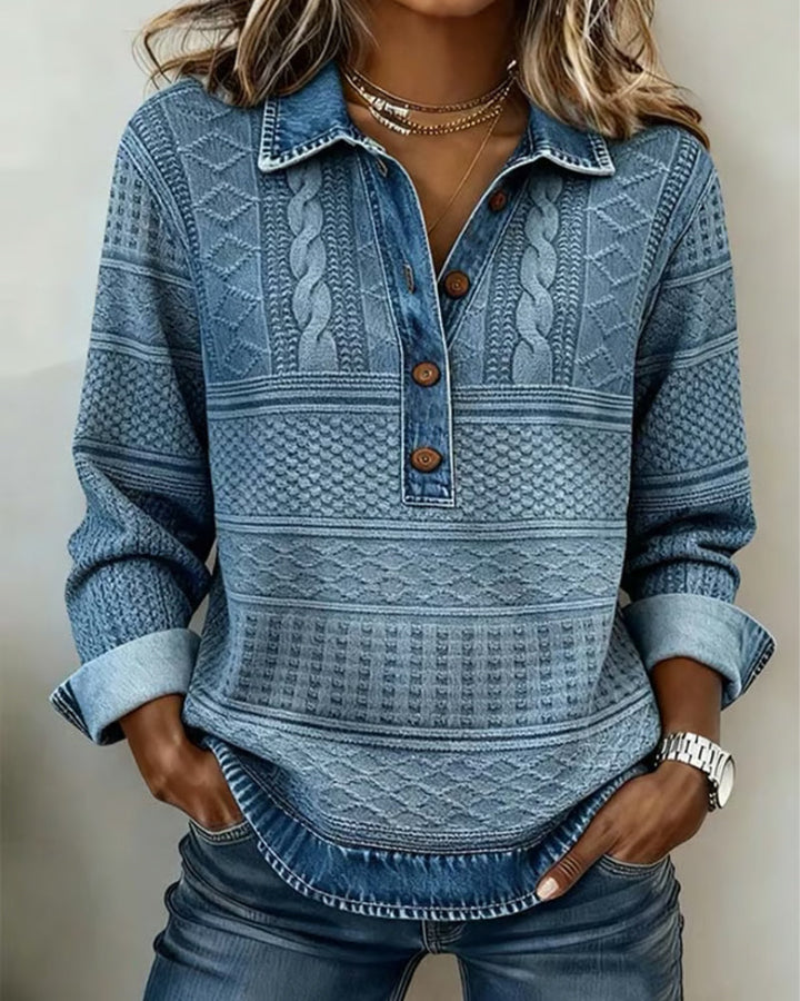 Sandra | Premium Half-Button Sweater