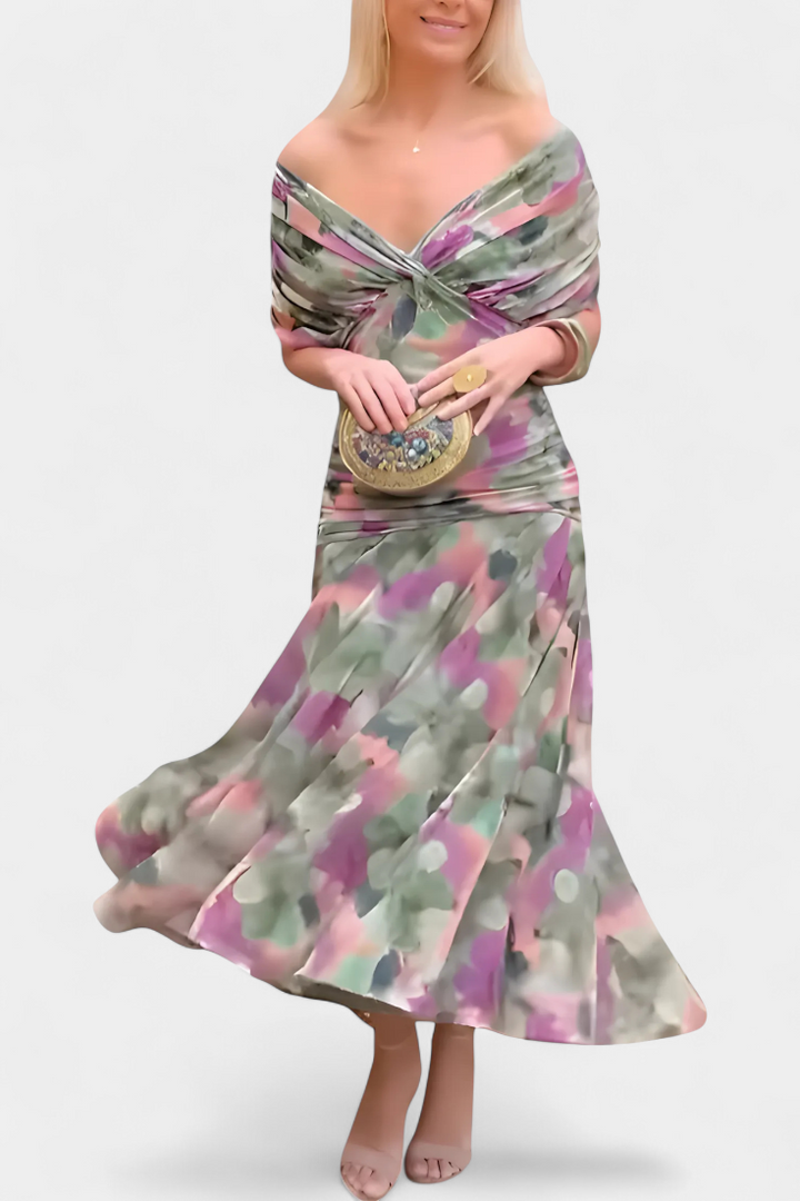 Dina | Long V-Neck Dress