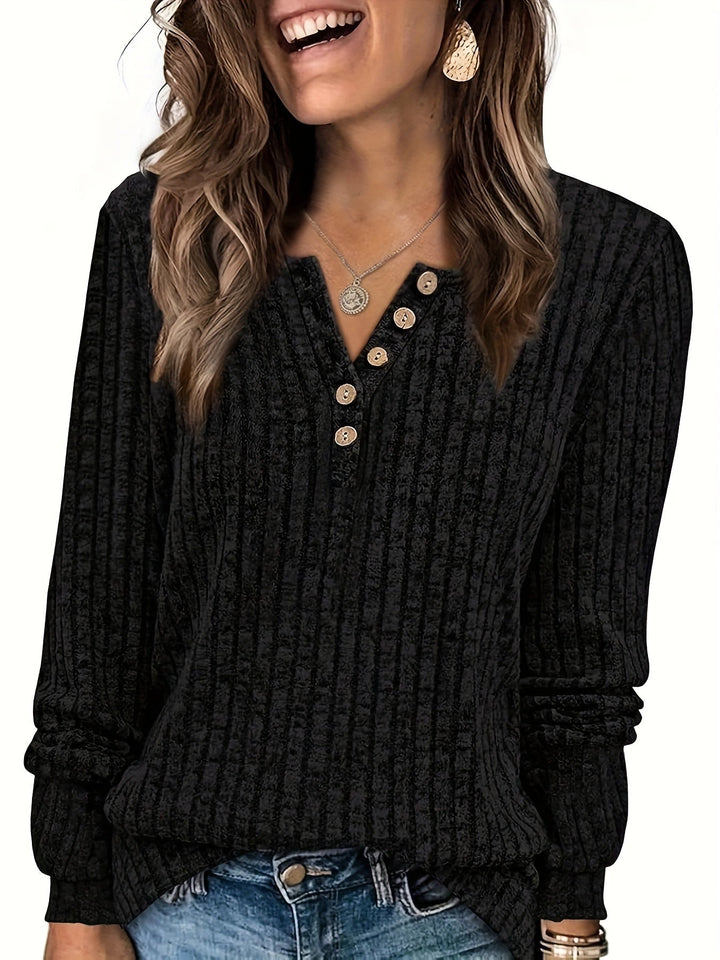 Carol | Elegant Fitted Button Knit Sweater