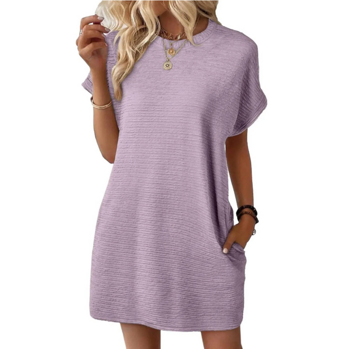 Thea | Casual Minimalist Round Neck Summer Dress
