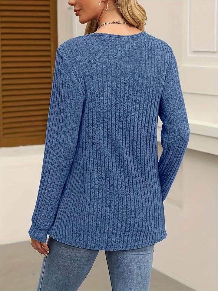 Carol | Elegant Fitted Button Knit Sweater