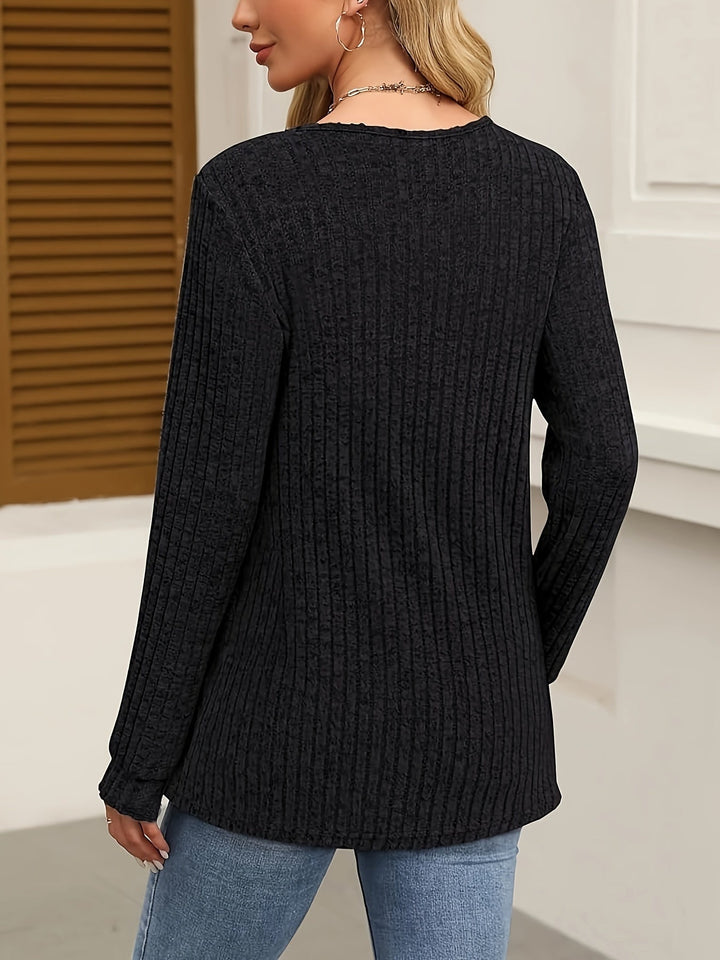 Carol | Elegant Fitted Button Knit Sweater