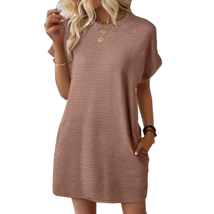 Thea | Casual Minimalist Round Neck Summer Dress
