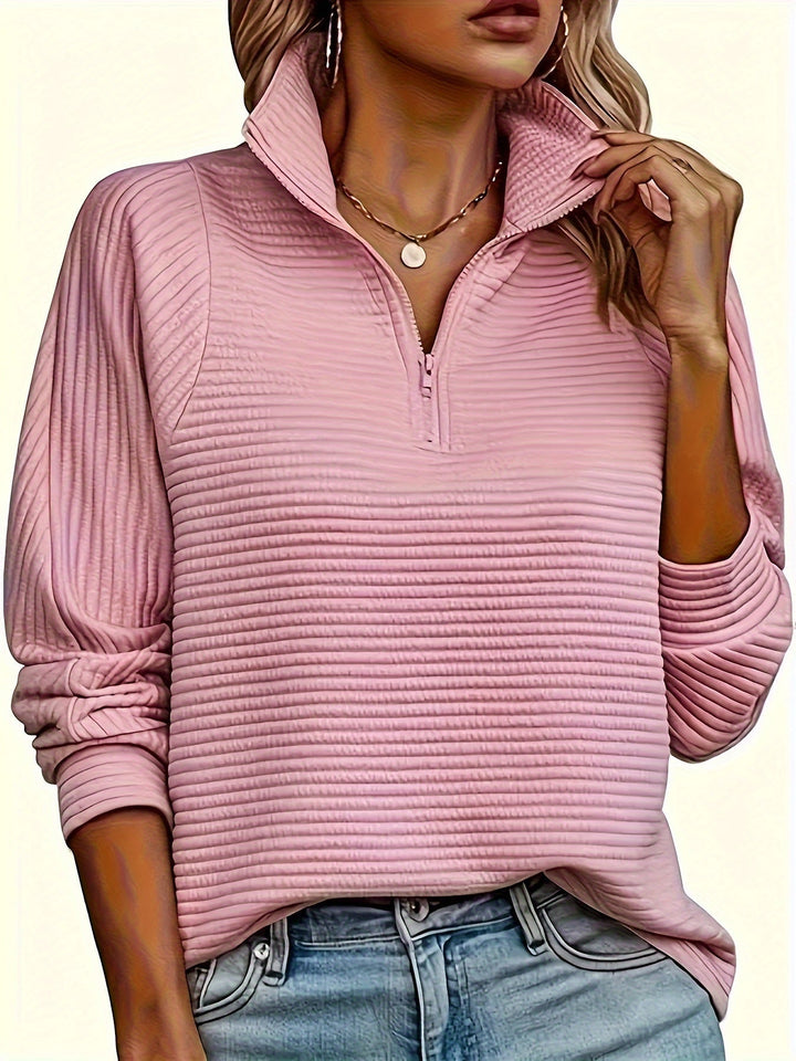 Hina | Elegant Half-Zip Knit Sweater