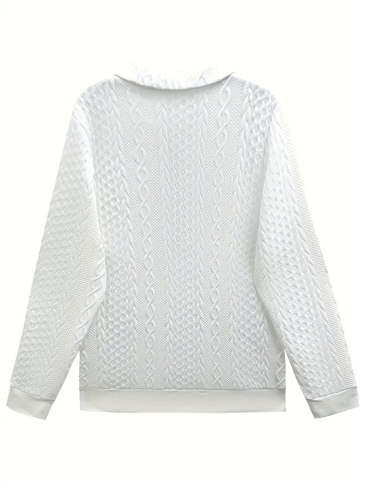 Diana | Chic Long Sleeve Zip Sweater