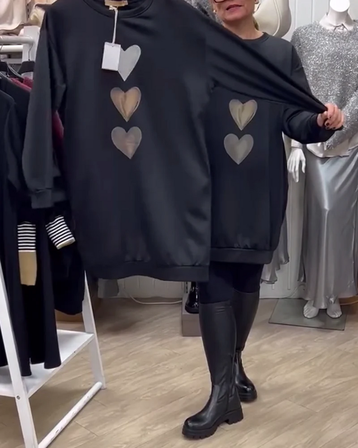 Elvia | Stylish Oversized Heart Sweater