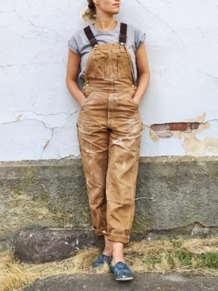 Isha | Relaxed Fit Cotton Utility Jumpsuit