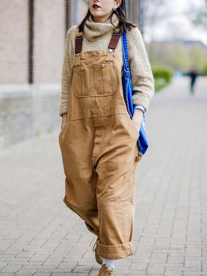Isha | Relaxed Fit Cotton Utility Jumpsuit