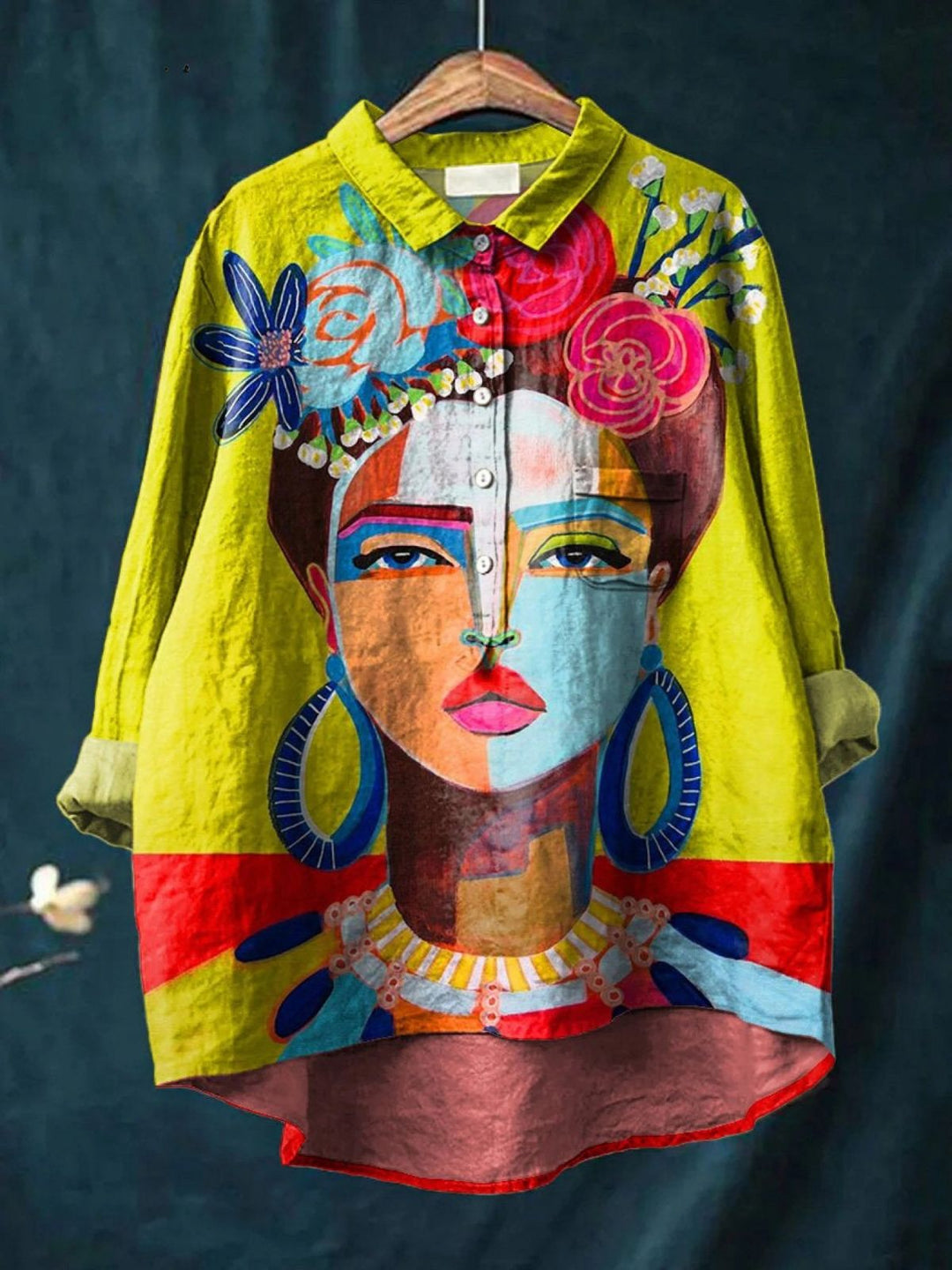 Justine | Colourful Spring Floral Casual Women's Shirt