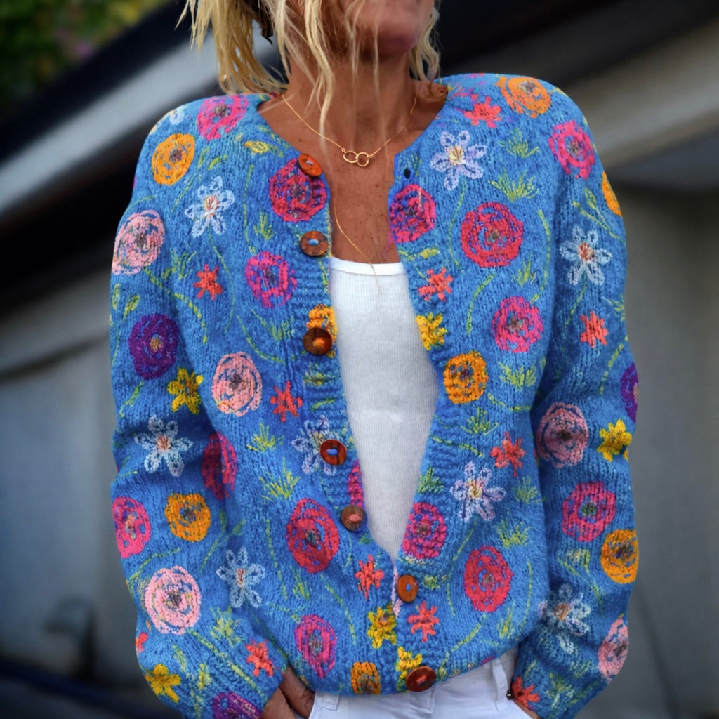 Esha | Nordic Pattern Knit Cardigan