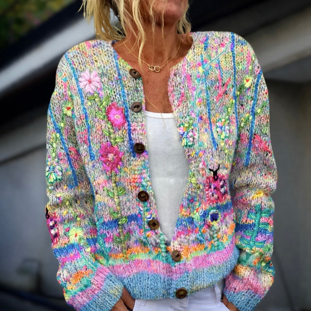 Esha | Nordic Pattern Knit Cardigan