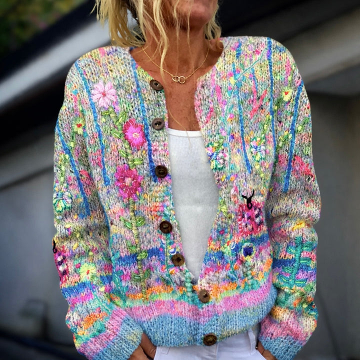 Esha | Nordic Pattern Knit Cardigan