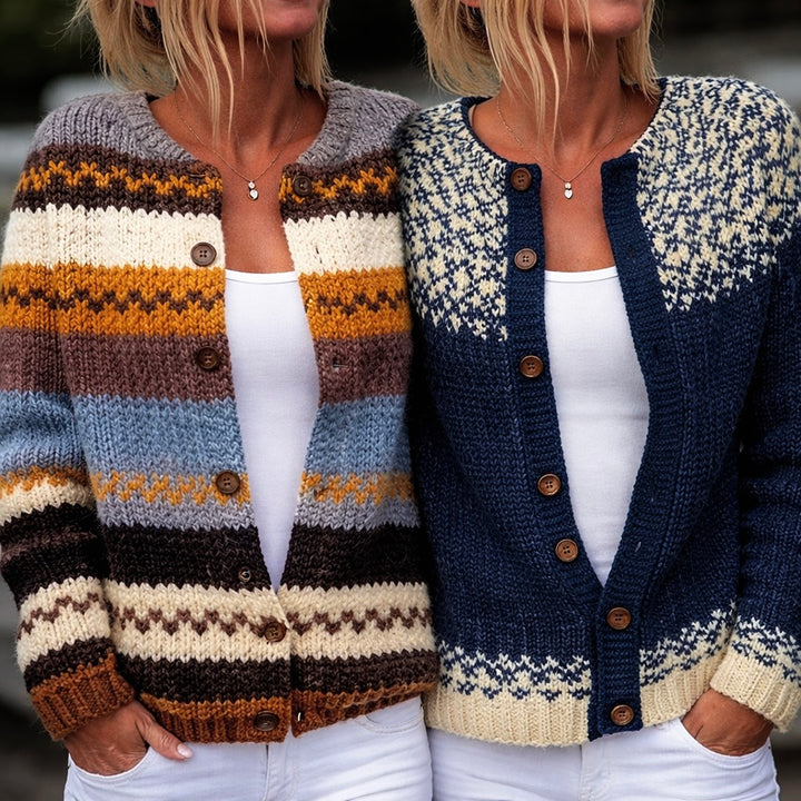 Esha | Nordic Pattern Knit Cardigan