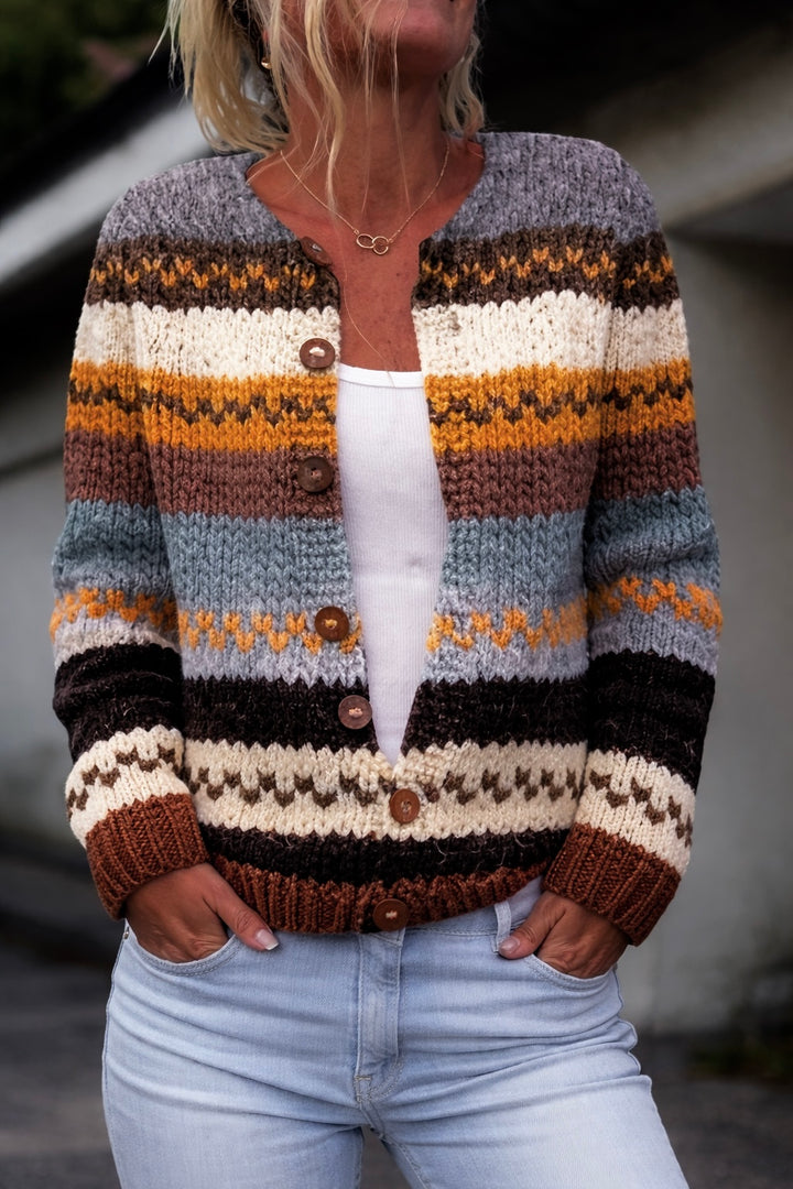 Esha | Nordic Pattern Knit Cardigan