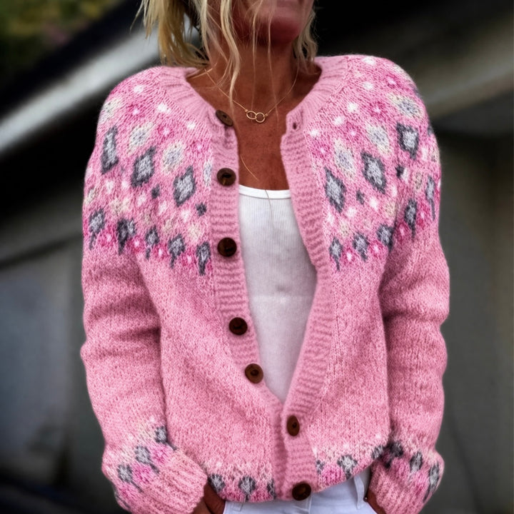 Esha | Nordic Pattern Knit Cardigan