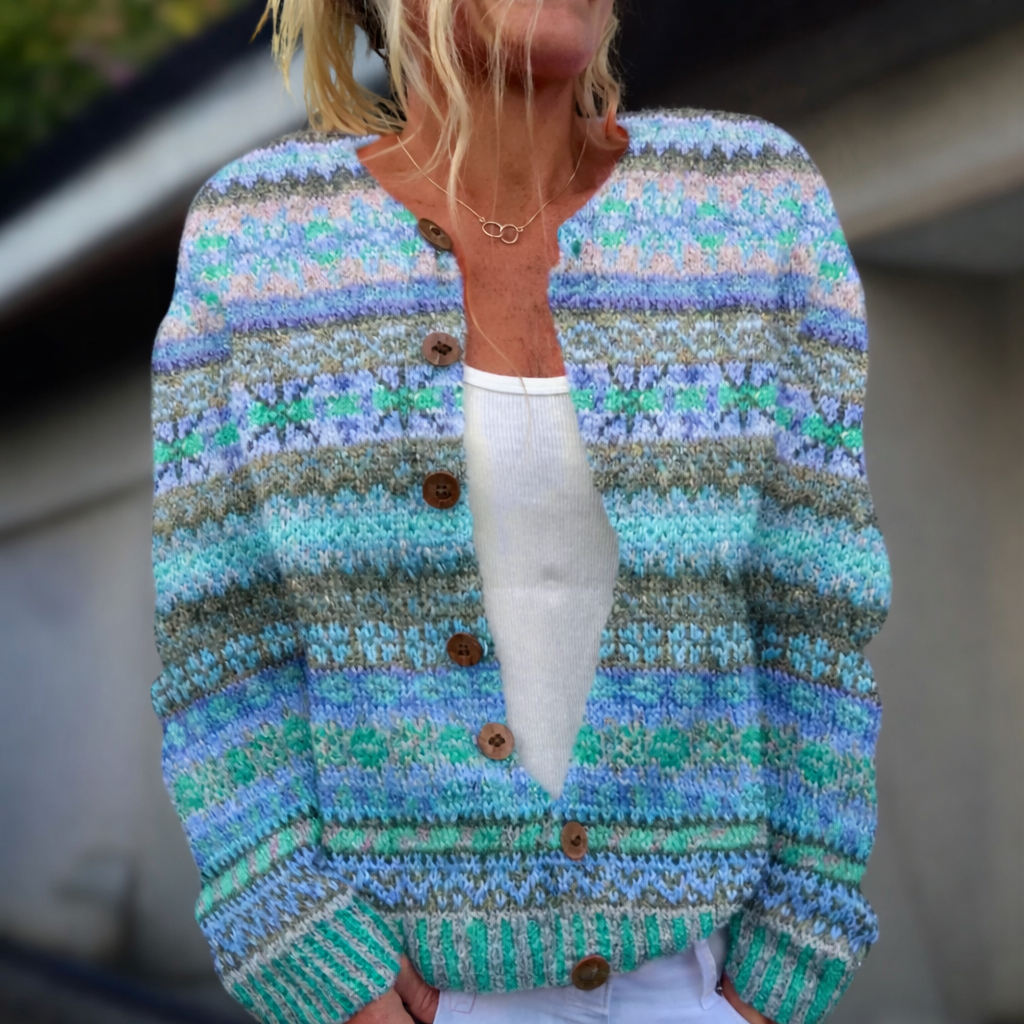 Esha | Nordic Pattern Knit Cardigan