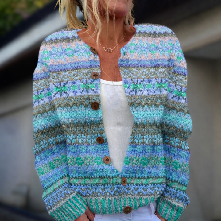 Esha | Nordic Pattern Knit Cardigan