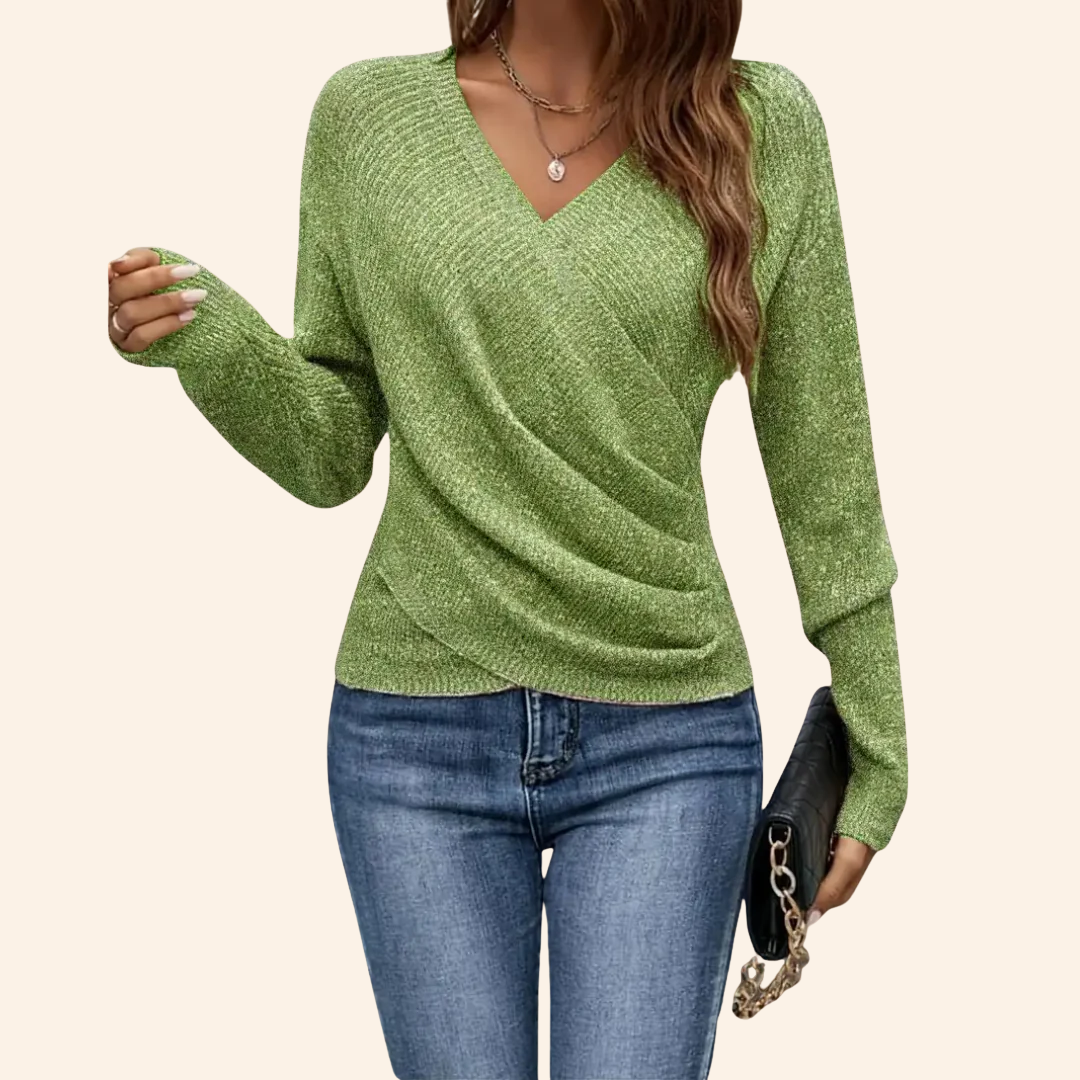 Rachel | Elegant Wrap V-neck Blouse