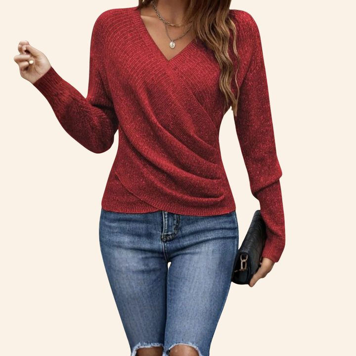 Rachel | Elegant Wrap V-neck Blouse