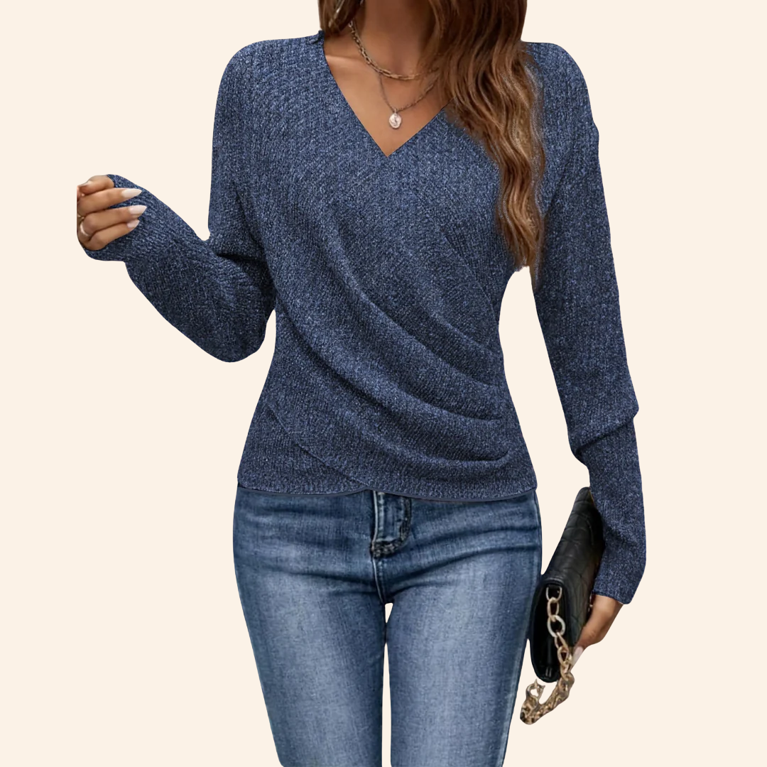 Rachel | Elegant Wrap V-neck Blouse