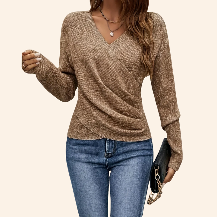 Rachel | Elegant Wrap V-neck Blouse