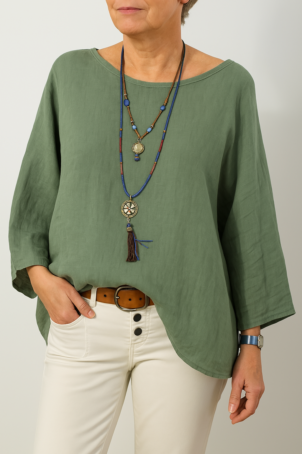 Karina | Oversized Blouse – Soft, Lightweight & Breezy Fit