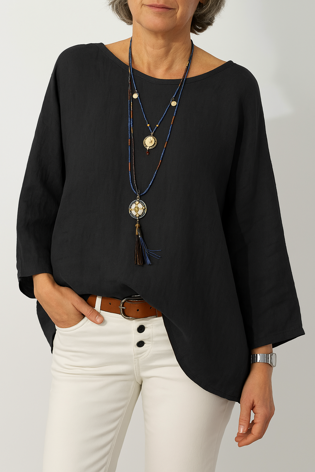 Karina | Oversized Blouse – Soft, Lightweight & Breezy Fit