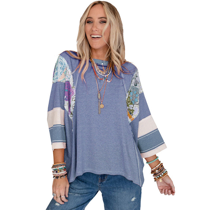 Alisa | Trendy Lightweight Patchwork Sweater
